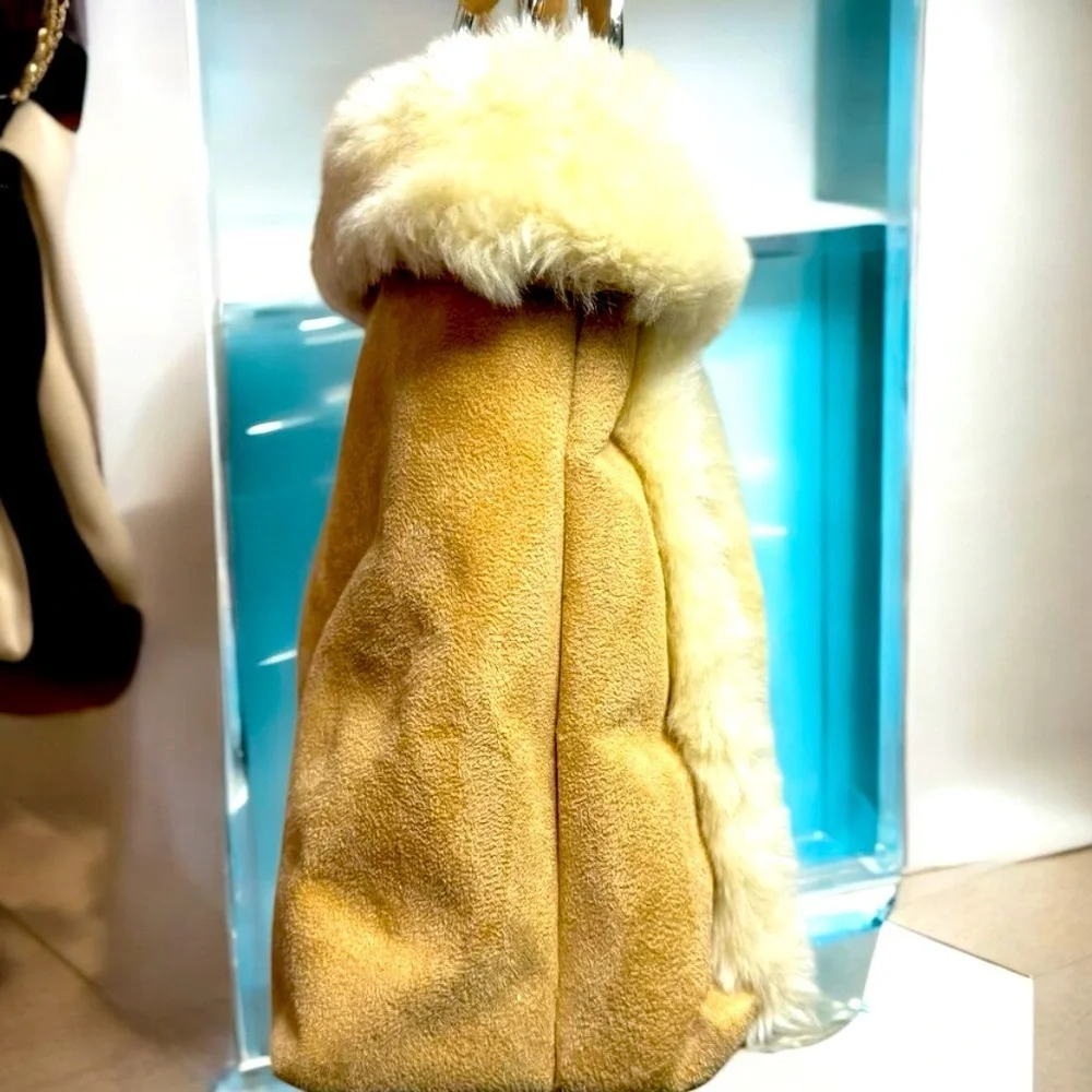 Bath & Body Works Faux Suede & Fur Shoulder Bag
